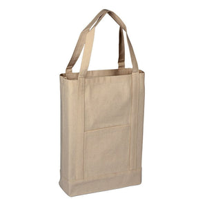 BAGANDTOTE.COM CANVAS TOTE BAG NATURAL 100% Cotton Heavy Canvas Two Tone Deluxe Tote Bag