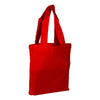 BAGANDTOTE.COM CANVAS TOTE BAG Red 100% Cotton Sheeting Large Tote. Economy Tote with mini gusset