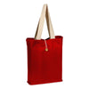 BAGANDTOTE.COM CANVAS TOTE BAG RED / NATURAL 100% Cotton Colored Button-Up Canvas Tote with Natural Handles