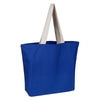 BAGANDTOTE.COM CANVAS TOTE BAG ROYAL/NATURAL 100% Cotton canvas Colored Beach bag with Natural web Handles