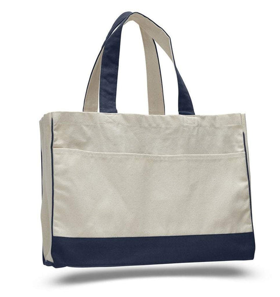 Canvas bags with discount zipper and pockets