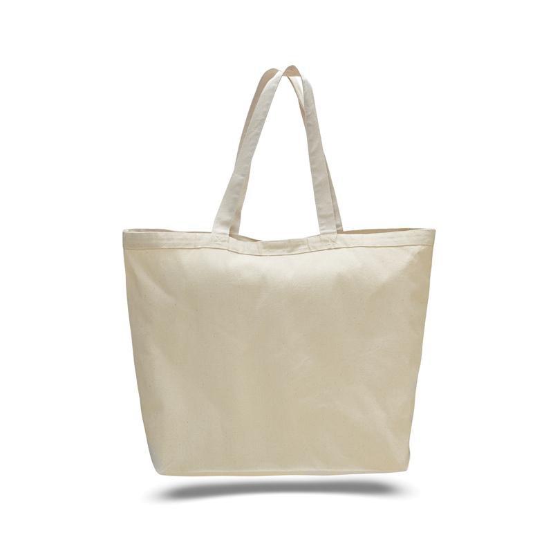 Cotton Tote with Button Closure, Custom Cotton Bags