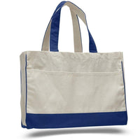 Cotton Canvas Tote Bag with Inside Zipper Pocket | BAGANDTOTE.COM