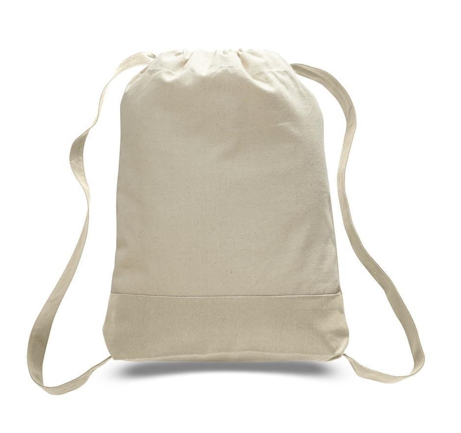  Set of 15- Promotional Cotton Drawstring Tote Bags/Backpacks  (Assorted) : Clothing, Shoes & Jewelry