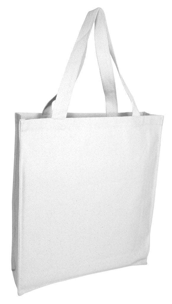Heavy Canvas Shopping Tote Bags w/ Side and Bottom Gusset - B230