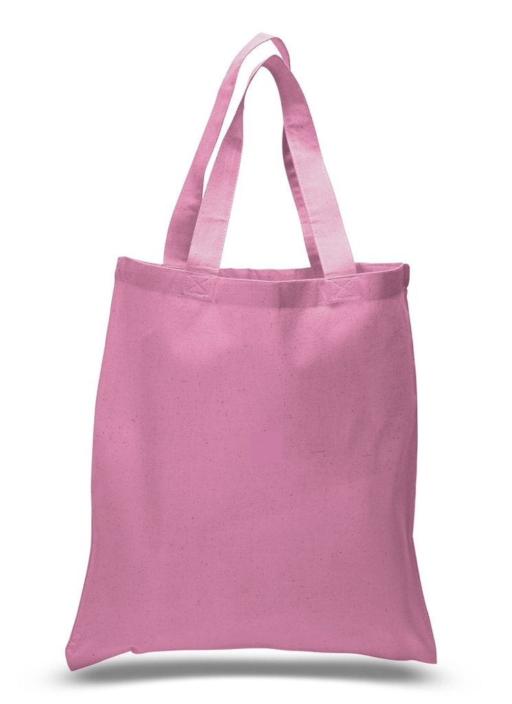 Custom Pink Cotton Tote Bag