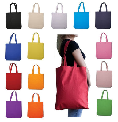 12 ct Sublimation 100% Polyester Canvas Tote Bags White - By Dozen