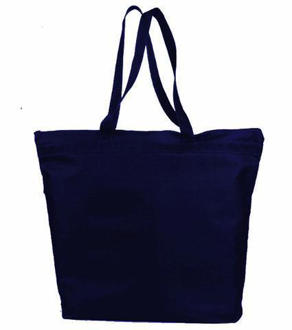 BAGANDTOTE Polyester NAVY Large Polyester Zippered Tote Bags